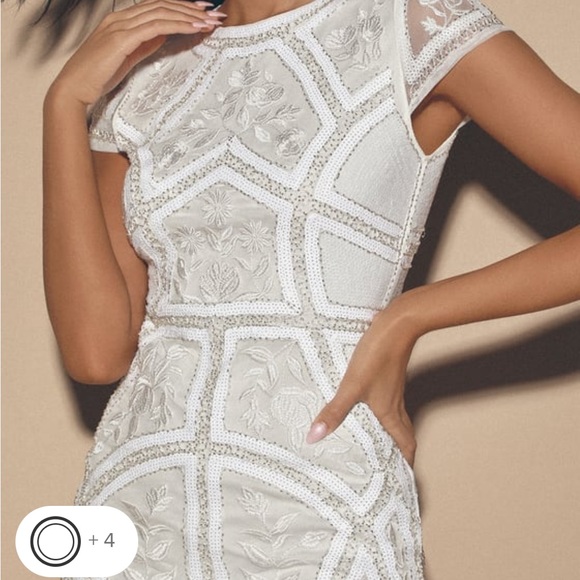 Lulu’s sequin & embroidered bodycon dress *WORN ONCE* - Picture 3 of 7